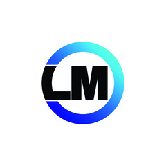 Letter LM simple logo design vector