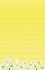 シンプルなゆりのフレーム(縦長)