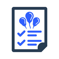 Birthday party list icon