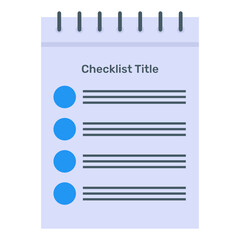 
 A flat checklist layout design
