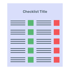 
 A flat checklist layout design
