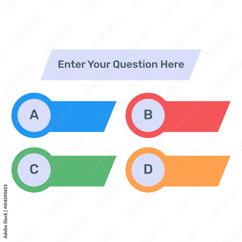 Canvas Prints download this premium vector of multiple choice question