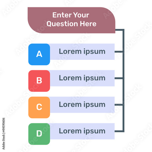 A Flat Trendy Vector Of Quiz Questions Template Editable Design Canvas Print Smashing Stocks