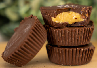 Stack of peanut butter cups