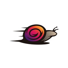 Snail icon logo gradient design vector template