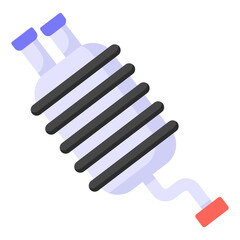 
Exhaust pipe flat style icon, editable vector 

