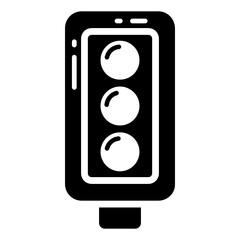 
Traffic signals flat editable icon, stoplight 
