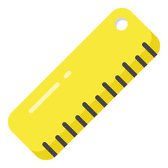 
Measurement tool icon in flat design, ruler vector 
