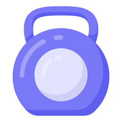 
Editable flat design of kettlebell icon

