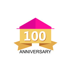 100 year anniversary celebration vector template design illustration