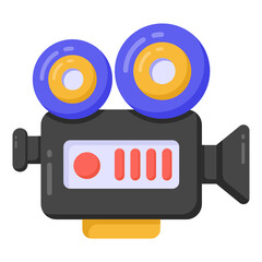 
An icon design of professional video camera icon

