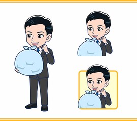 家事をするサラリーマンの男性