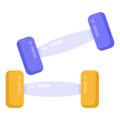 
Dumbbells in flat style icon, editable vector 

