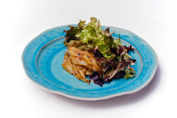 fish with salad