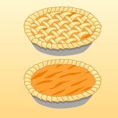 Pie Cake icon, object, and beground template 