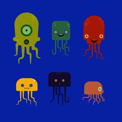 Octopus character illustration
