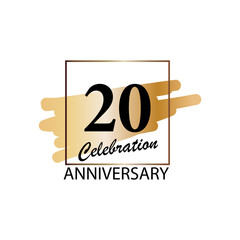 20 year anniversary celebration vector design illustration