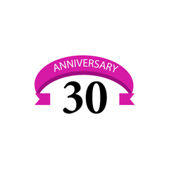 30 year anniversary celebration vector design illustration