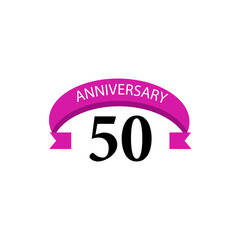 50 year anniversary celebration vector design illustration