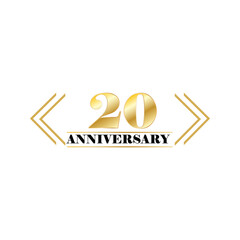20 year anniversary celebration vector design illustration