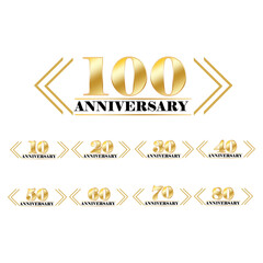 set year anniversary celebration vector design illustration