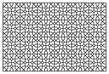 Laser Cutting Template. Decorative Panel. Middle Eastern Geometric Pattern.