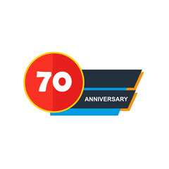 70 year anniversary celebration vector design illustration