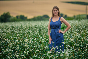 woman in a field