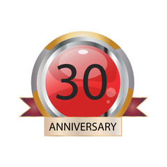 30 year anniversary celebration vector design illustration