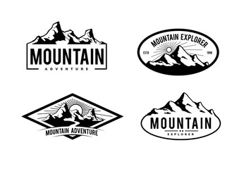 Umountain adventure design for logo, badge, emblem and other