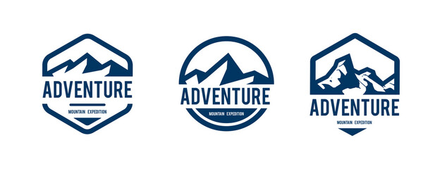 mountain adventure design for logo, badge, emblem and other