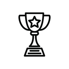 Trophy winner cup vector icon symbol design