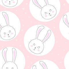 Easter bunny vector seamless pattern graphic. Perfect design for paper, cover, wallpaper, 
fabric, textile, interior decor, and another project.