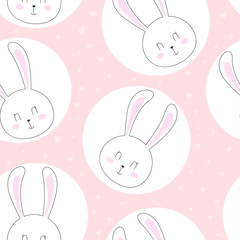 Easter bunny vector seamless pattern graphic. Perfect design for paper, cover, wallpaper, 
fabric, textile, interior decor, and another project.