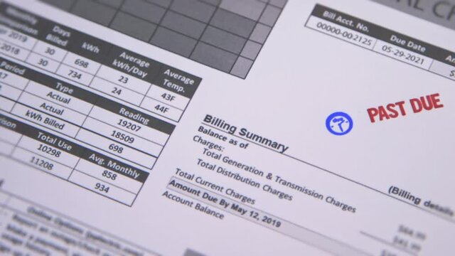 (Camera Used: Canon C300) A theme that reflects those who may struggle to pay their bills. Bill shown is an electric bill. For more variations of this clip, check out this seller's other videos.