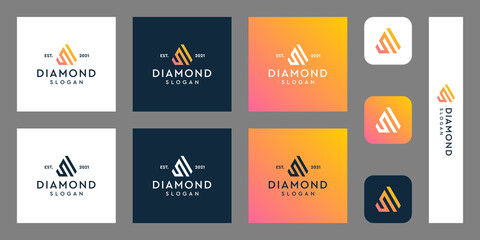 combination of the letters S / N monogram logo with abstract diamond shapes. Hipster elements of typographic design. icons for business, elegance, and simple luxury. Premium Vectors.