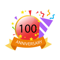 100 years anniversary celebration vector template design illustration
