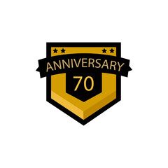 70 years anniversary celebration vector template design illustration
