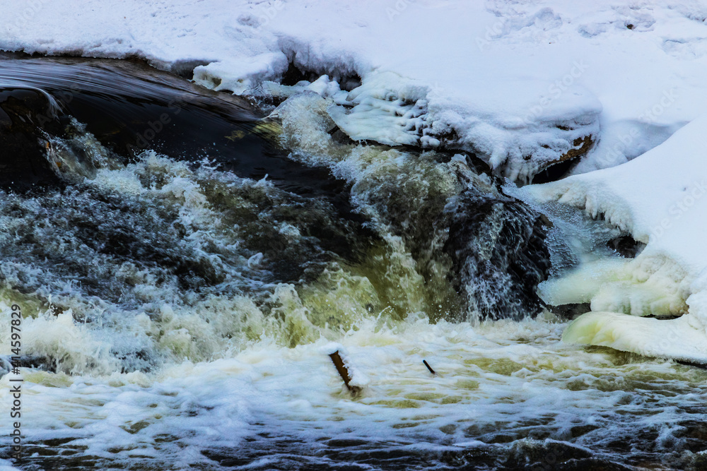 Sticker river in winter