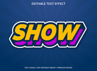 show text effect template design with bold style and 3d concept use for business brand and logo © Fuadi Alhusini