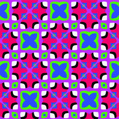 Seamless pattern with multicolored shapes.