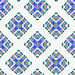  Seamless pattern with multicolored shapes.