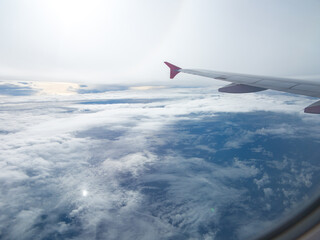 Fototapeta premium view from airplane window