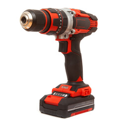 Electric drill on white background