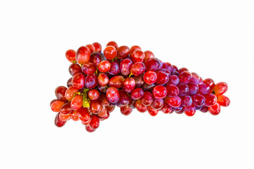 bunch of red grapes isolated