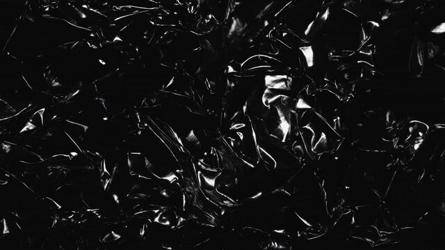 Light Reflection On Metal Leaf Of Aluminium Foil.  -macro