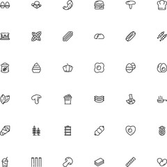 icon vector icon set such as: heart, summer, bucket, spices, weird, happy, cap, juicy, picture, weight, omelette, ravioli, job, fry, steam, ham, fusilli, handmade, basil, bag, spiral, cream, salami
