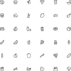 icon vector icon set such as: open, bulb, pharmacy, culinary, symbolic, salad, cannelloni, fastfood, blade, cooker, utensil, sea, fall, kettle, medicine grinder, ale, freshness, pill crusher