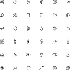 icon vector icon set such as: flame, garganelli, drawn, basil, orange pore fungus, champagne, cappelletti, recycle, takeaway, french press, fall, tin, kiwifruit, doughnut, pepperoni, dining