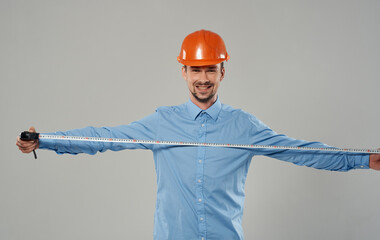civil engineer architecture man in orange helmet